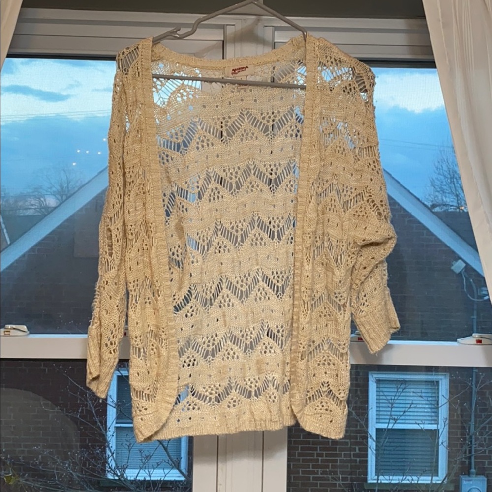 Cream Lace Cardigan